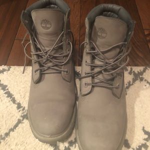 Gray Timberlands size 9.5